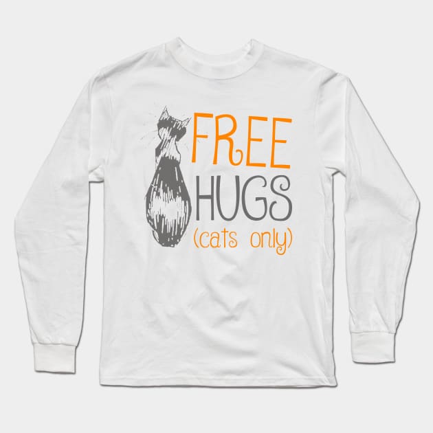 Free Hugs For Cats Long Sleeve T-Shirt by Korry